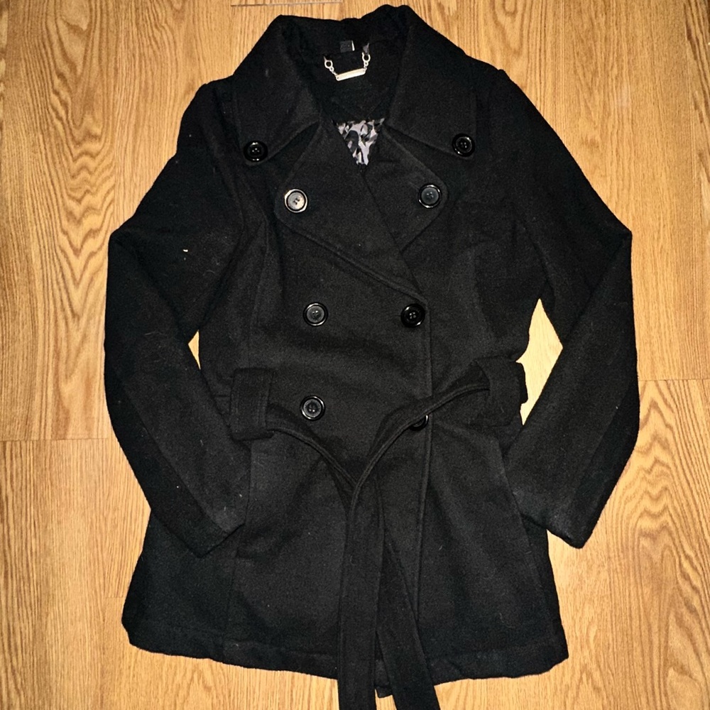 JOUJOU Black Pea Coat